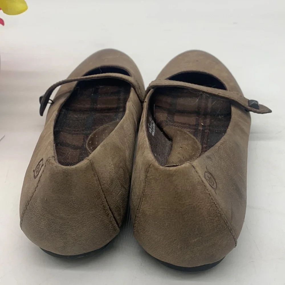 Born Light Brown Leather Ballet Flats Size 6 BFL5210C - Picture 6 of 9